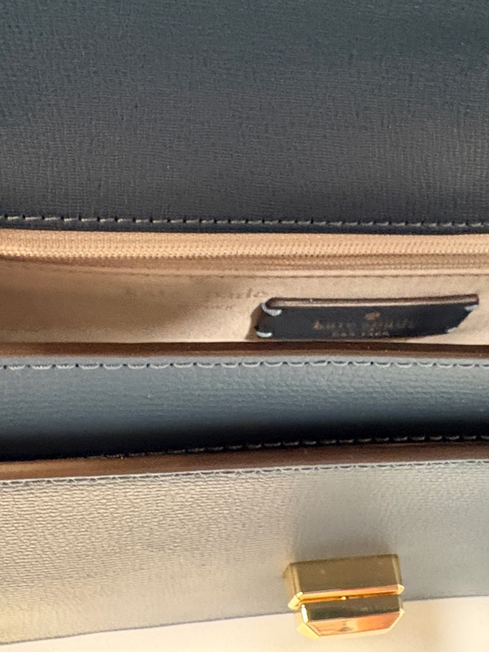 kate spade Blue Leather Satchel with Gold Turn-Lock - Picture 5 of 5